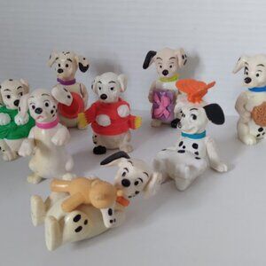 Lot of 8 Disney 101 Dalmatians Miniature PVC Toy Figurines